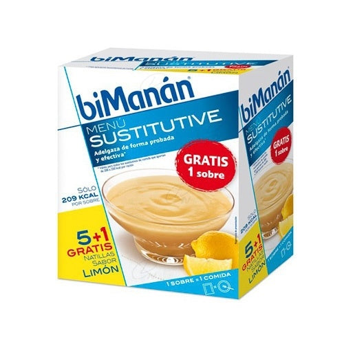 Bimanan Natillas Limón 50 G X 6 Sobres