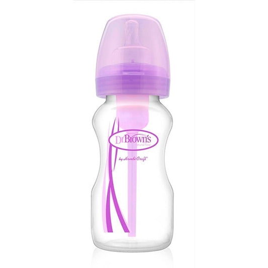 Biberón Boca Ancha Morado Dr Brown 270 Ml