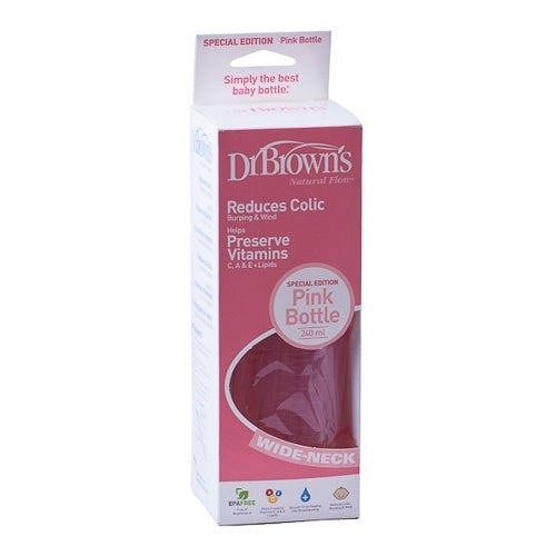 Biberón Boca Ancha Rosa 1 Dr Brown 270 Ml