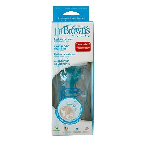 Biberón Boca Ancha Verde 2 Dr Brown 270 Ml