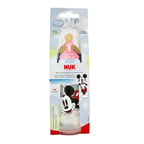 Biberón Nuk Fc Pp látex 1M Mickey 300 Ml