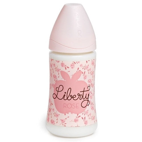 Biberón Suavinex Látex Tetina 3 Posiciones Rosa 270 ml