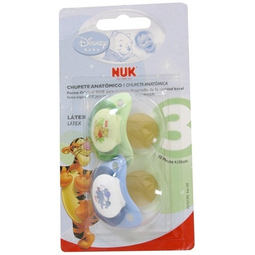 Chupete Nukete T3 Látex Noche Disney 2 unidades