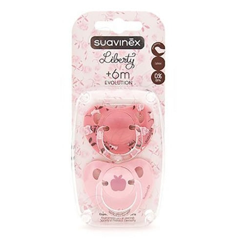 Chupete Suavinex Anatómico Rosa Látex +6M 2U