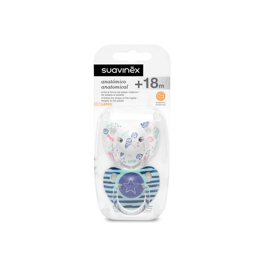 Chupete Suavinex Anátomico Látex +12M 2U
