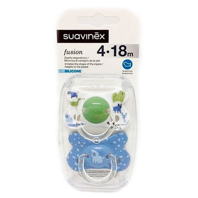 Chupete Suavinex Fusion Anatómico Silicona  4-18M 2 unidades