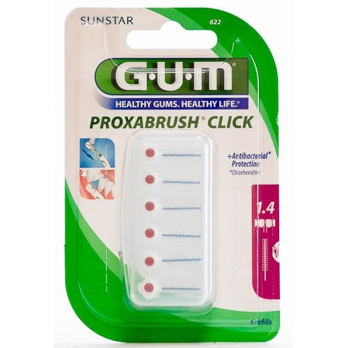 Gum Proxabrush Click 6 Recambios Cilíndricos