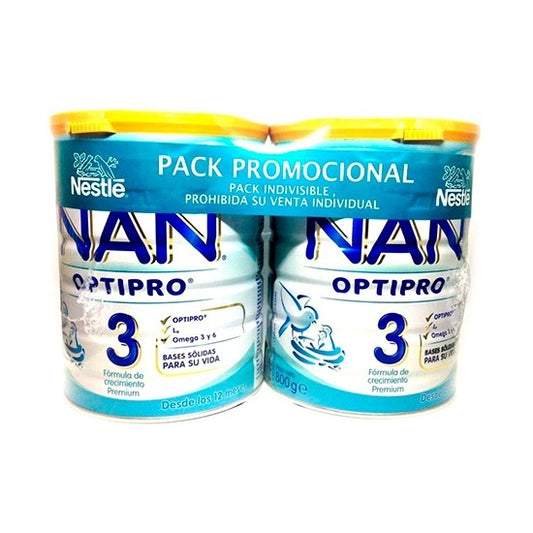 Nestlé Nan 3 Crecimiento Duplo 800 G X 2U