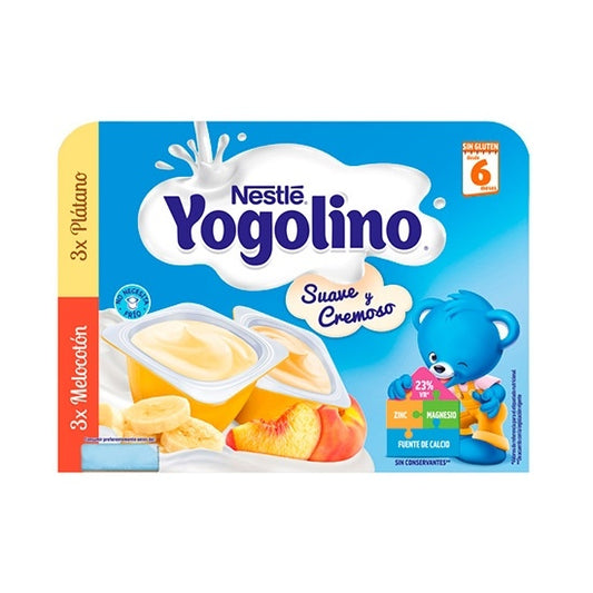 Nestlé Yogolino Cremoso 3 Plátano 3 Melocotón 6 X 60 g