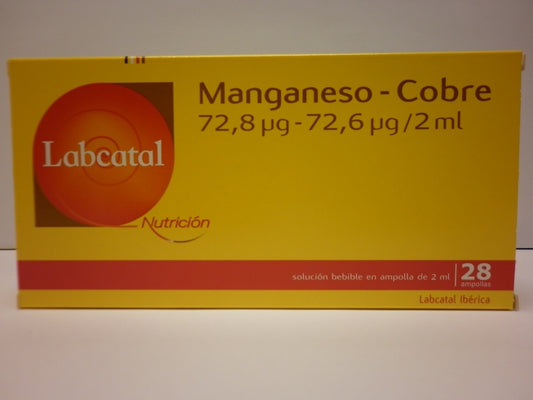 Labcatal 12 Manganeso Cobre 28 Ampollas