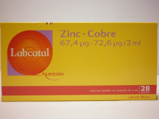Labcatal 19 Zinc Cobre 28 Ampollas