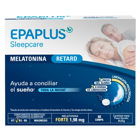 Epaplus Sueño Melatonina Pura de Liberación prolongada 60 Comprimidos