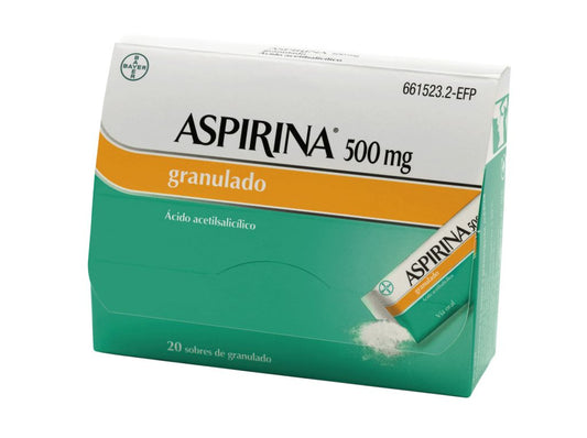 Aspirina 500 mg granulado 20 sobres
