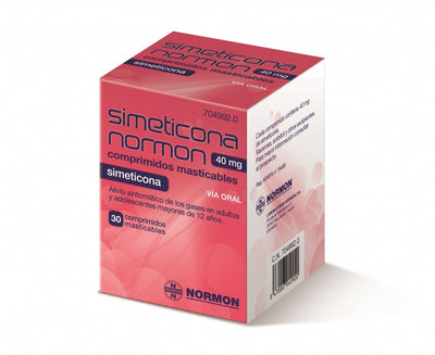 Simeticona Normon 40 mg 30 comprimidos masticables