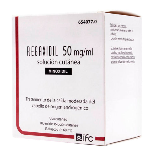 Regaxidil 50 Mg/Ml Solucion Cutanea 3 Frascos 60 Ml