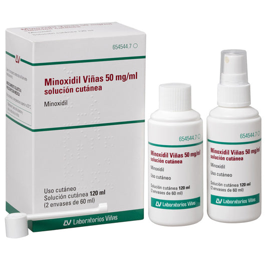 Minoxidil Viñas 50 Mg/Ml Solucion Cutanea 2 Frascos 60 Ml