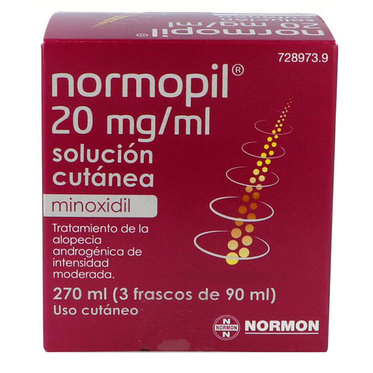Normopil 20 Mg/Ml 3 Frascos Solucion Cutanea 90 Ml