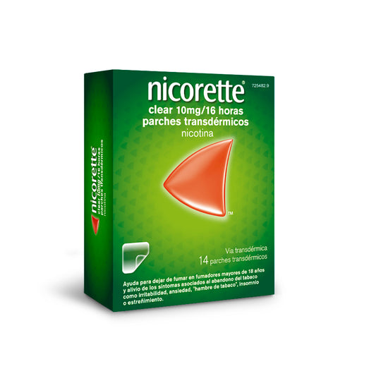 NICORETTE CLEAR 10 mg/16 h 14 PARCHES TRANSDERMICOS 15,75 mg