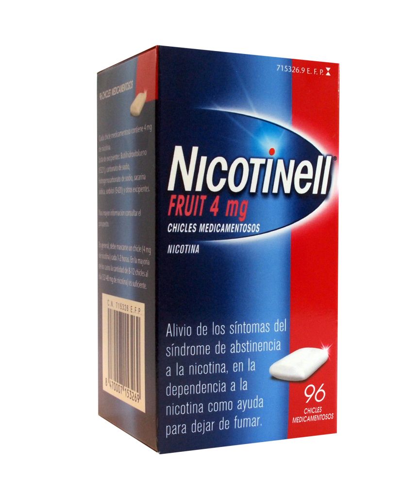 NICOTINELL FRUIT 4 mg 96 CHICLES MEDICAMENTOSOS