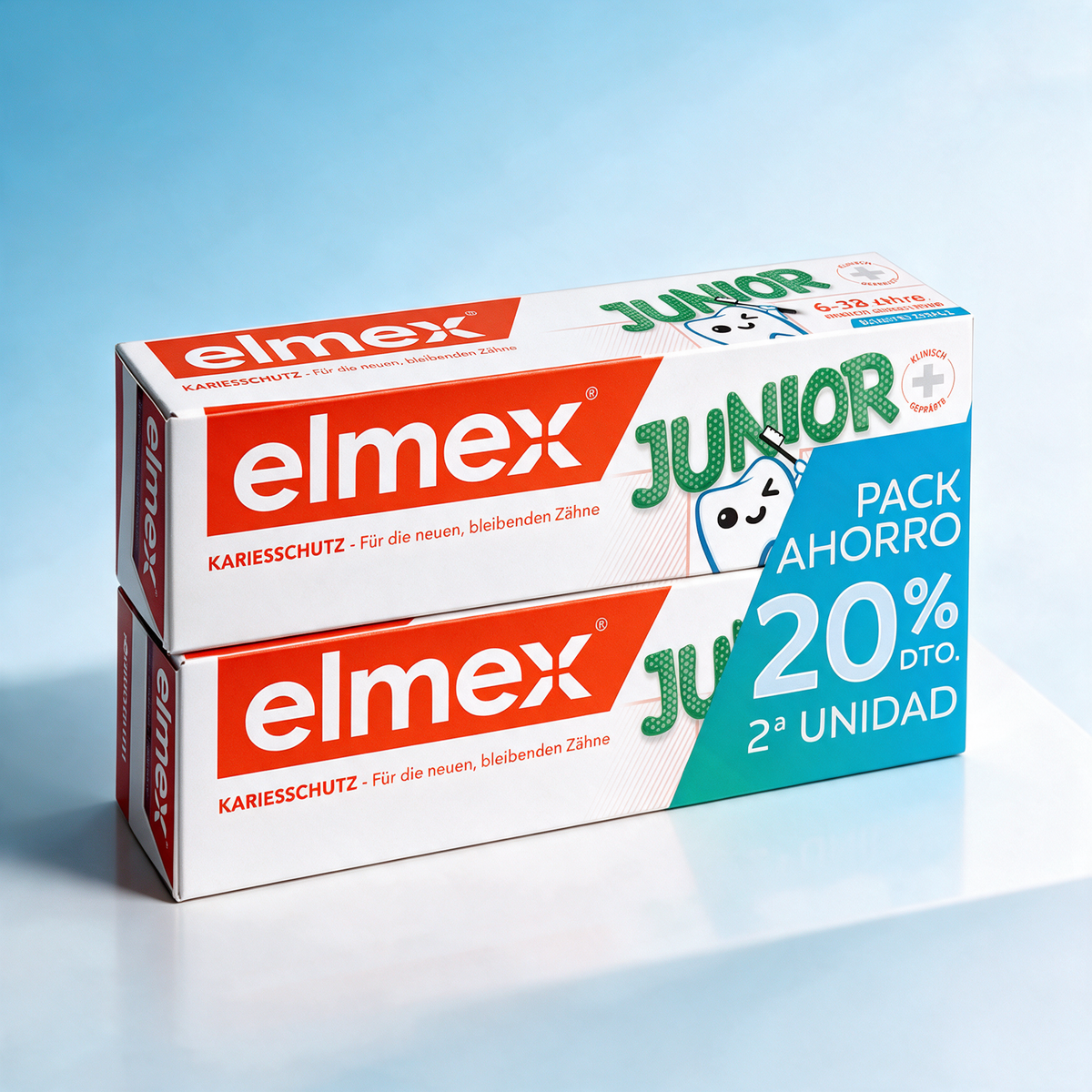 ELMEX Dentífrico Junior DUPLO 75ml 2ª ud 20%