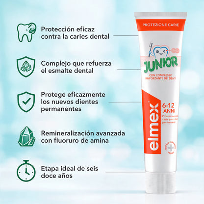 ELMEX Dentífrico Junior DUPLO 75ml 2ª ud 20%
