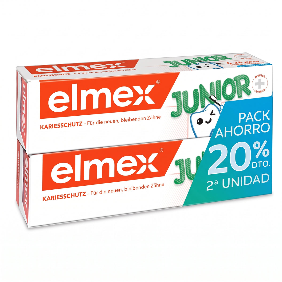 ELMEX Dentífrico Junior DUPLO 75ml 2ª ud 20%