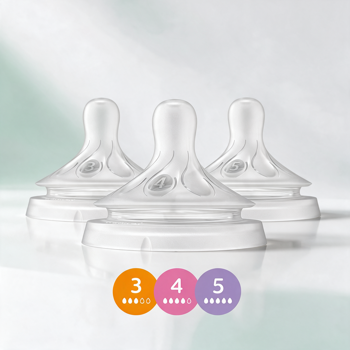 Philips Avent pack Mix & Match 3 Tetinas Natural Response (3 tetinas de distintos flujos T3, T4 y T5)