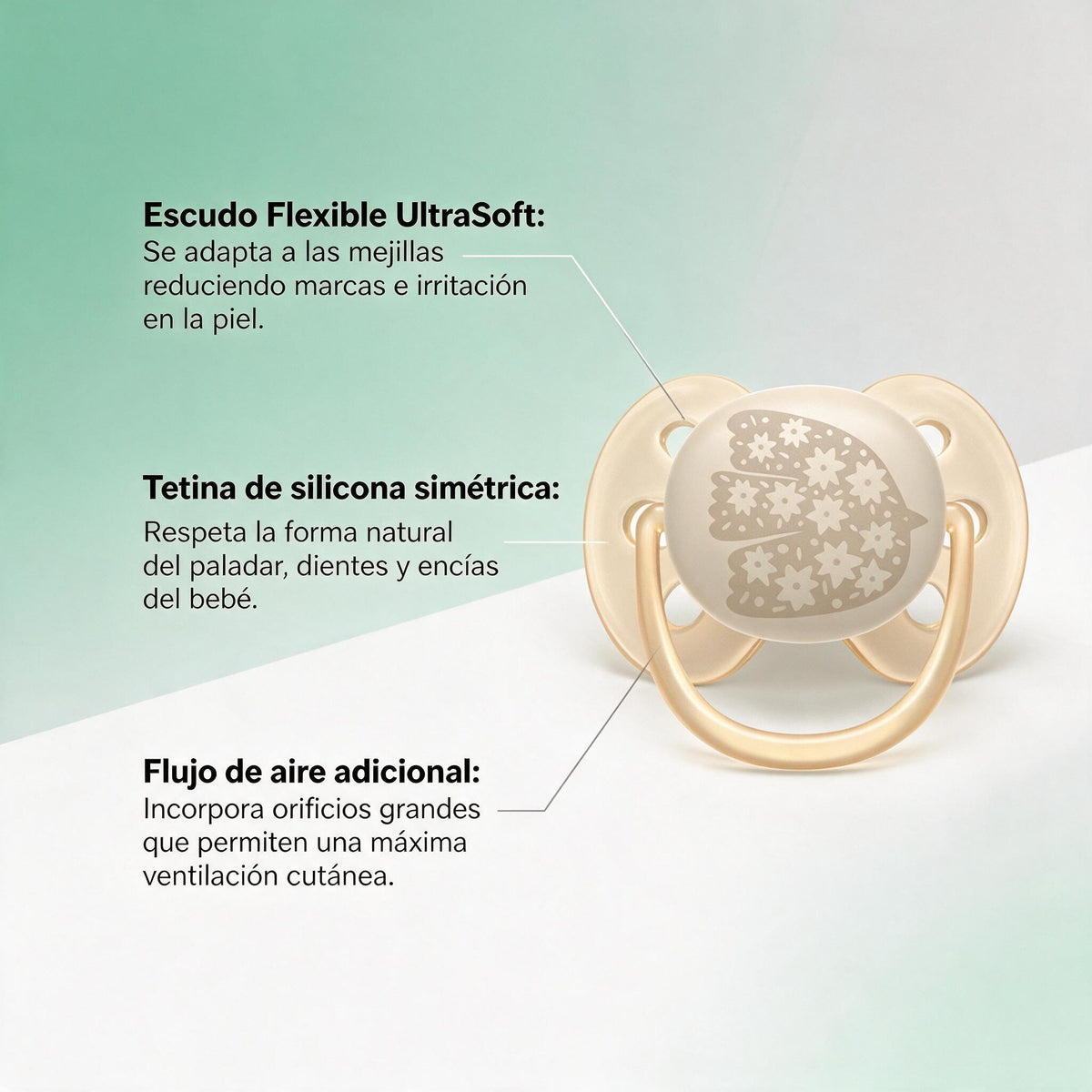 Philips Avent 1 Chupete UltraSoft soft 0-6m deco neutral