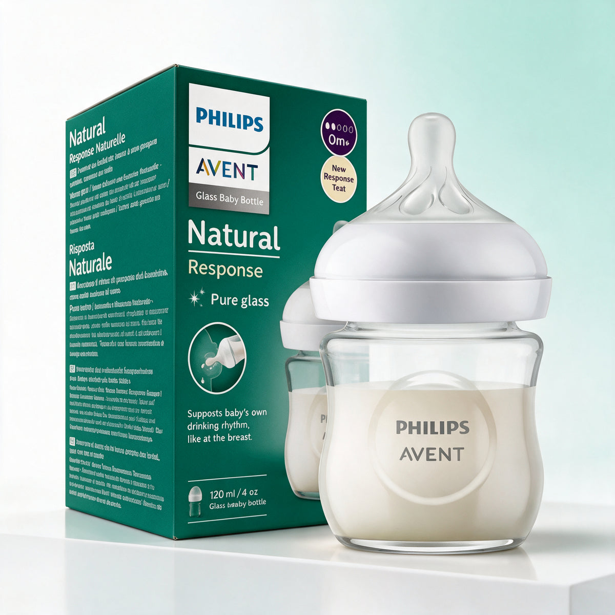 Philips Avent Biberón Natural Response 120ml - cristal