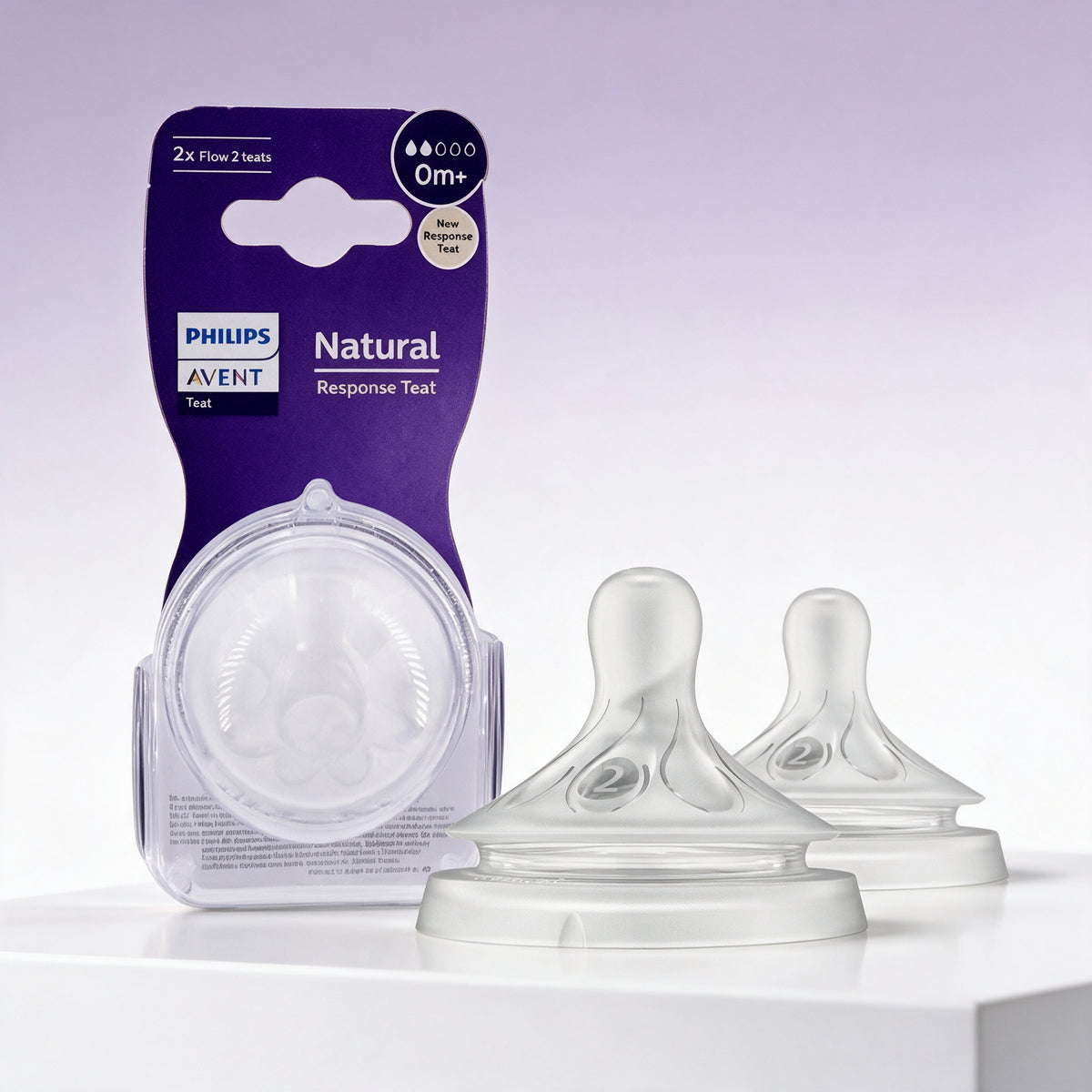 Philips Avent 2 Tetinas Natural Response T2 - flujo lento, 0m+