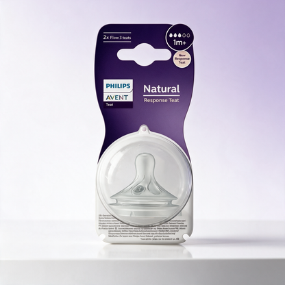 Philips Avent 2 Tetinas Natural Response T3 - flujo medio, 1m+