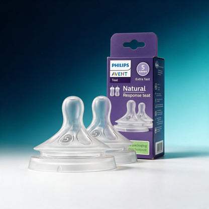 Philips Avent 2 Tetinas Natural Response T5 - flujo ultrarápido, 6m+