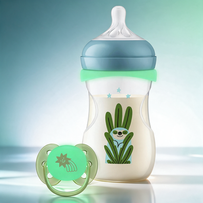 Philips Avent PACK Natural Response Nocturno (1biberón 260ml + 1 chupete ultra air nocturno 0-6m)