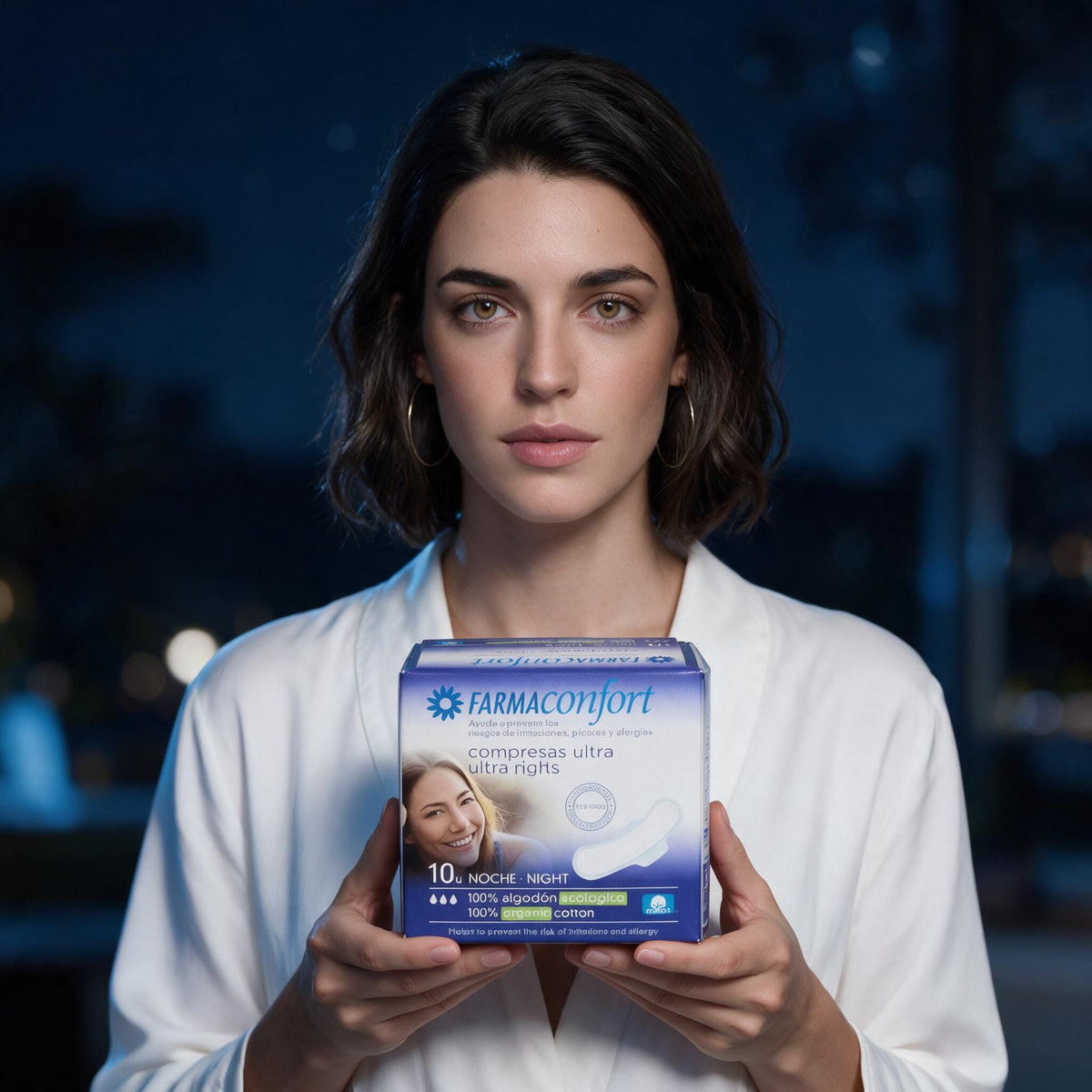 Farmaconfort compresas con alas noches 10 unidades