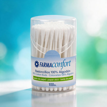 Farmaconfort bastoncillos de algodón 100 unidades