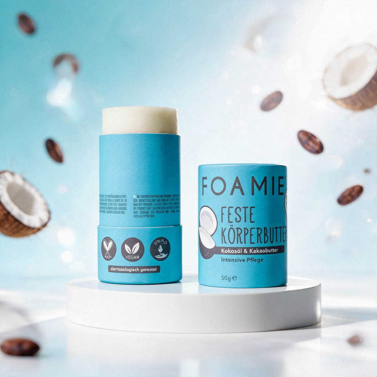 Foamie crema hidrante corporal en barra de coco y manteca de cacao Solido Sin Plasticos Eco