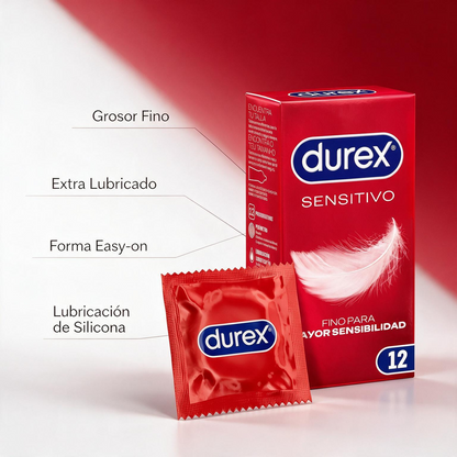 Durex Preservativos Sensitivo Suave Easy On 12 Unidades