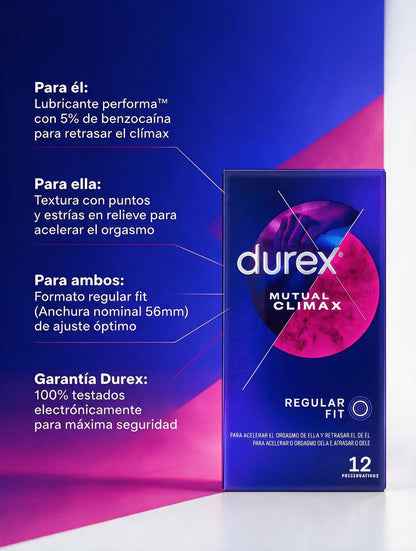 Durex Preservativos Clímax Mutuo 12 Unidades