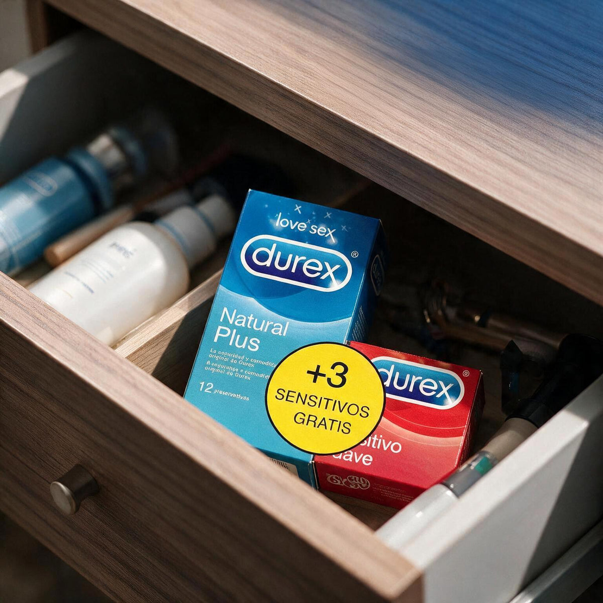 Durex Preservativos Natural Plus 12U+3U Durex Sensitivo