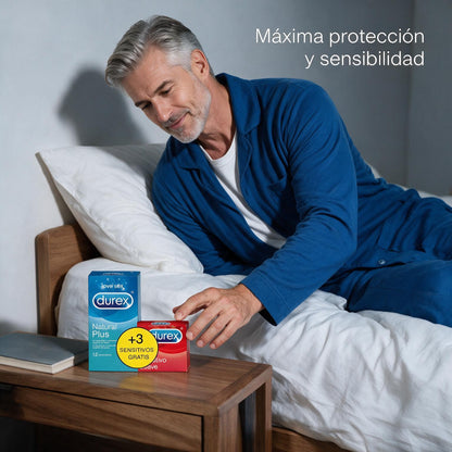 Durex Preservativos Natural Plus 12U+3U Durex Sensitivo