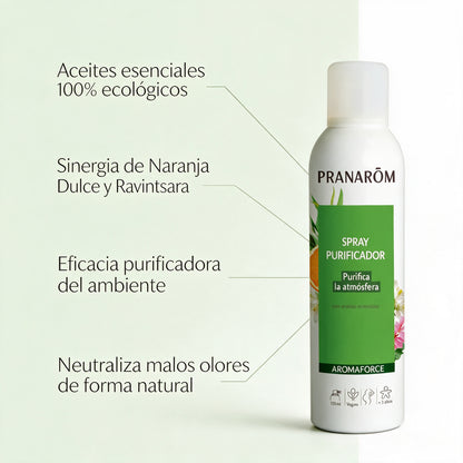 Pranarôm AROMAFORCE Spray Purificador de Naranja dulce y Ravintsara Bio (eco) 150 ml