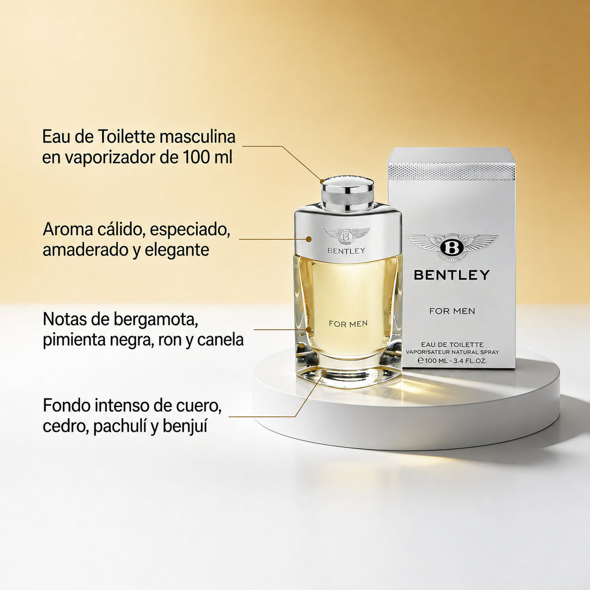 Bentley For Men Eau De Toilette Spray 100ml