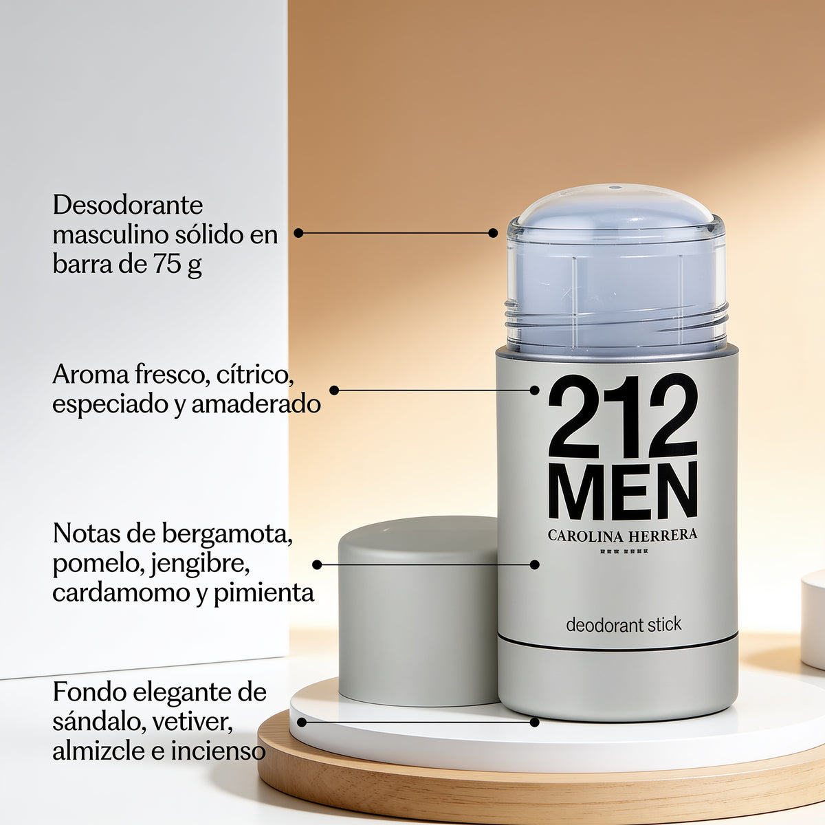 Carolina Herrera 212 Men Desodorante Stick 75g
