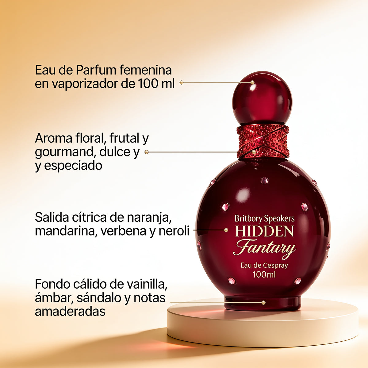 Britney Spears Hidden Fantasy Eau De Perfume Spray 100ml