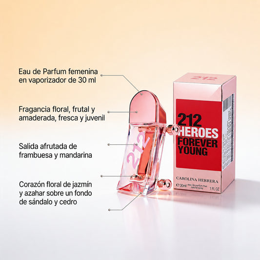 Carolina Herrera 212 Heroes For Her Eau De Perfume Spray 30ml