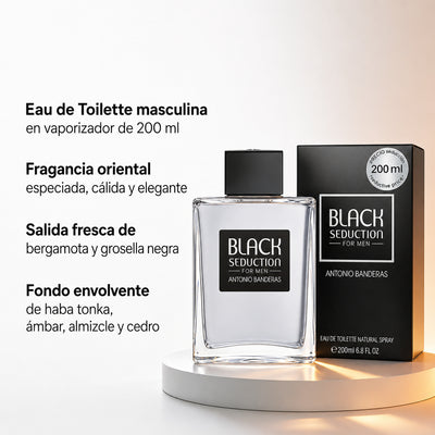 Antonio Banderas Black Seduction Eau de Toilette Spray 200ml