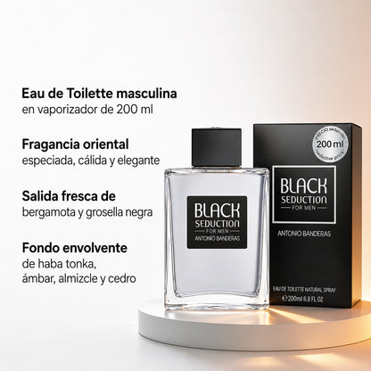 Antonio Banderas Black Seduction Eau de Toilette Spray 200ml