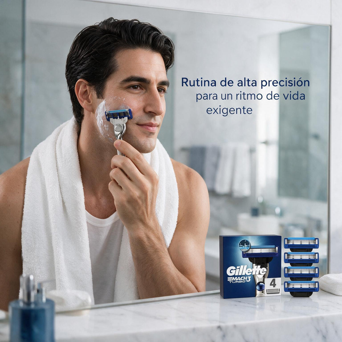 Gillette Recambios Mach3 Turbo 4 uds