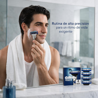 Gillette Recambios Mach3 Turbo 4 uds