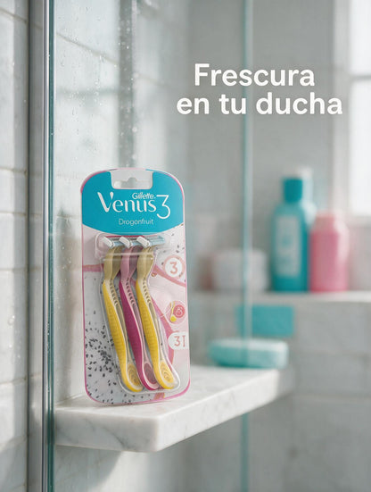 Gillette Maquinilla Desechable Venus 3 dragonfruit 3uds